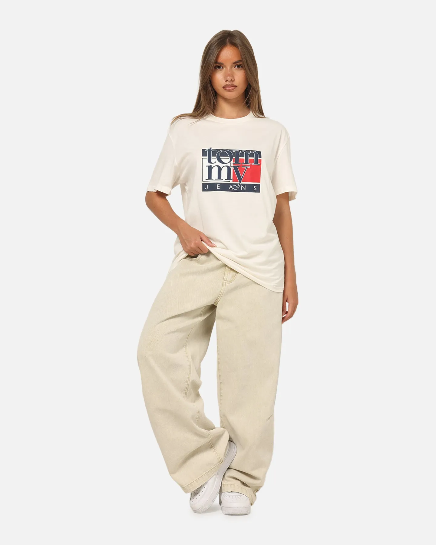 Tommy Jeans Slim RWB Flag T-Shirt Ancient White sold by Culture Kings product image thumbnail 2