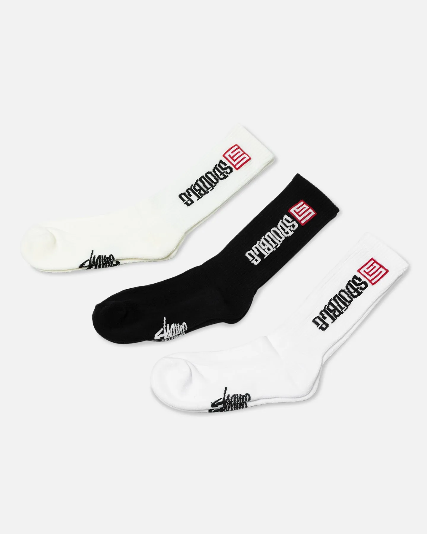 S Double S Cube Mid Block Socks 3 Pack Assorted sold by Culture Kings