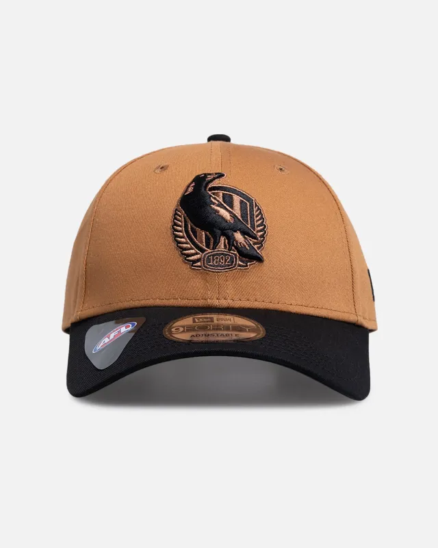 New Era Collingwood Magpies 'AFL 2026' 9FORTY Strapback Med Beige sold by Culture Kings