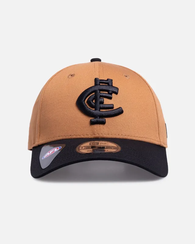 New Era Carlton Blues 'AFL 2026' 9FORTY Strapback Med Beige sold by Culture Kings