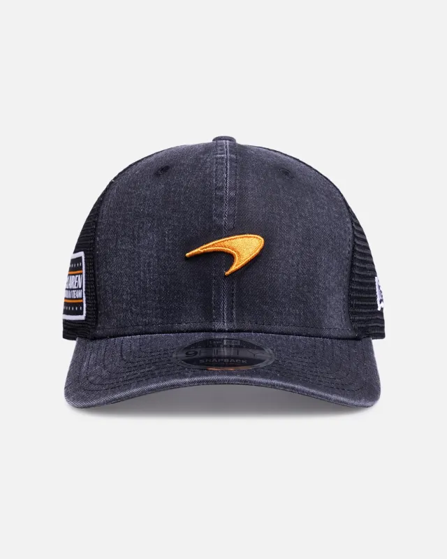 New Era X Mclaren 'Washed' 9FIFTY Trucker Snapback Black made by Culture Kings