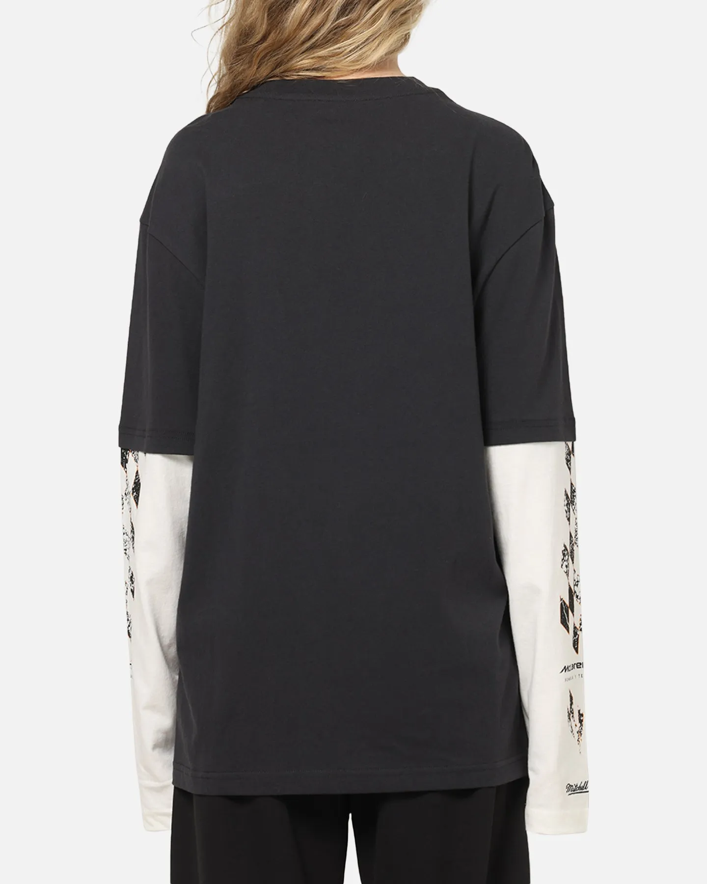 Mitchell & Ness X Mclaren Checkered Vintage Long Sleeve T-Shirt Black/Vintage White sold by Culture Kings product image thumbnail 3