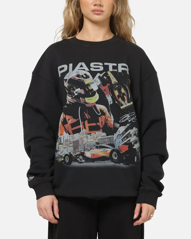 Mitchell & Ness X Mclaren Oscar Piastri Signature Crewneck Washed Black sold by Culture Kings