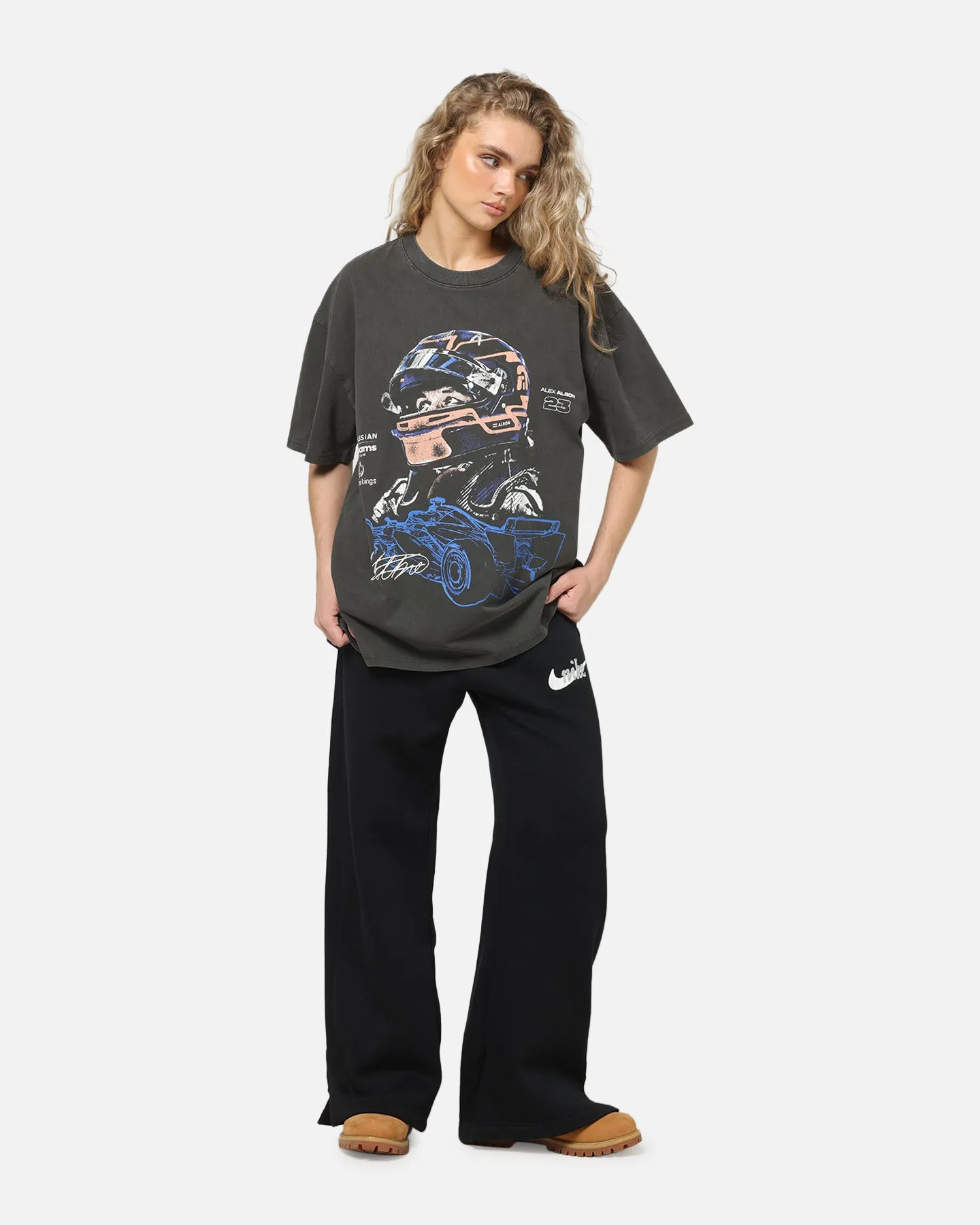 Culture Kings X Atlassian Williams F1 Team Alex Albon Heavy T-Shirt Black Acidwash sold by Culture Kings product image thumbnail 3