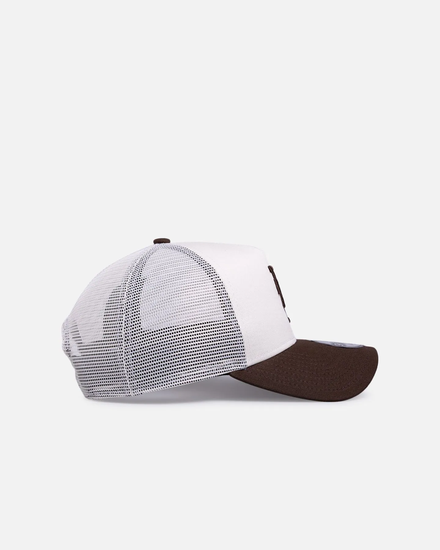 New Era Los Angeles Dodgers 'Upside Down Logo' 9FORTY A-Frame Trucker Snapback White/Brown sold by Culture Kings product image thumbnail 3