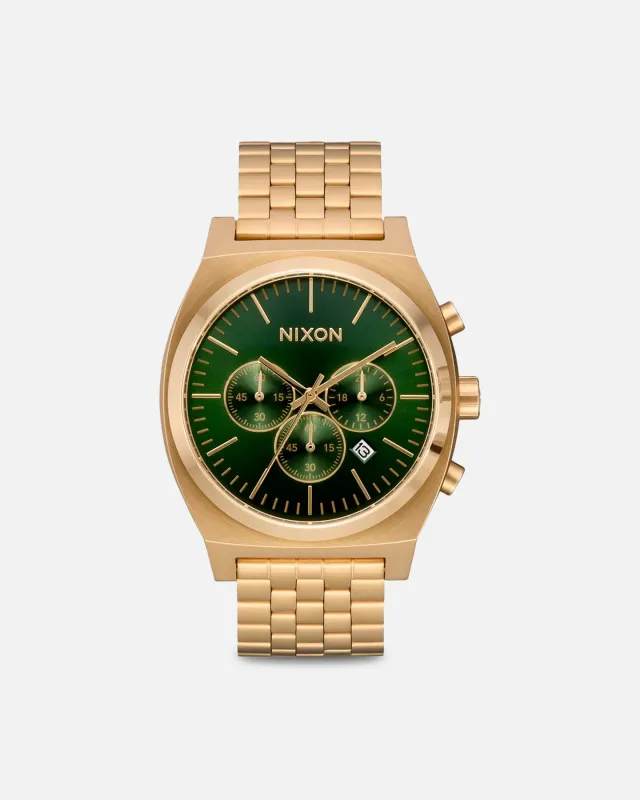 Nixon Time Teller Chrono Watch Gold/Green sold by Culture Kings