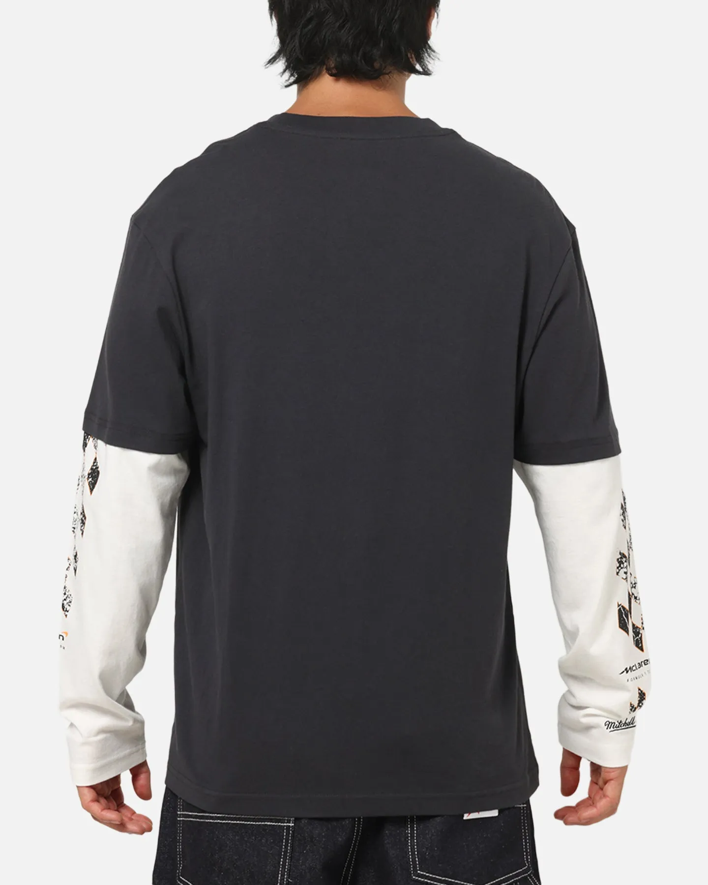 Mitchell & Ness X Mclaren Checkered Vintage Long Sleeve T-Shirt Black/Vintage White sold by Culture Kings product image thumbnail 3