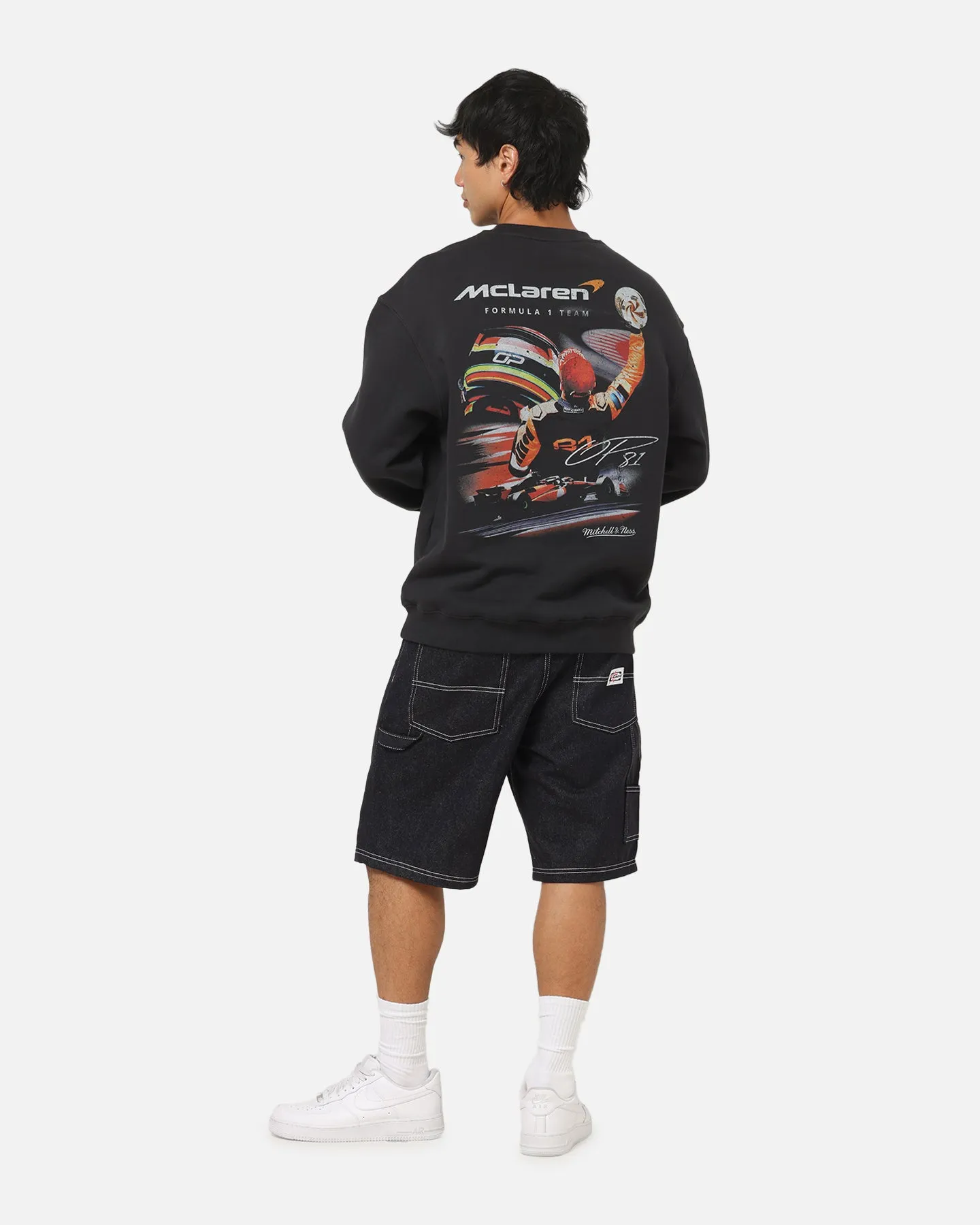 Mitchell & Ness X Mclaren Oscar Piastri Signature Crewneck Washed Black sold by Culture Kings product image thumbnail 4