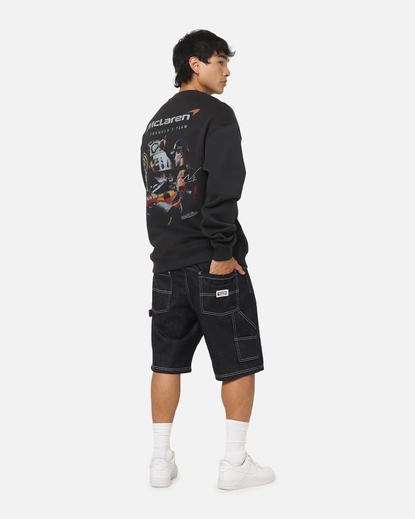 Mitchell & Ness X Mclaren Lando Norris Signature Crewneck Washed Black sold by Culture Kings product image thumbnail 4