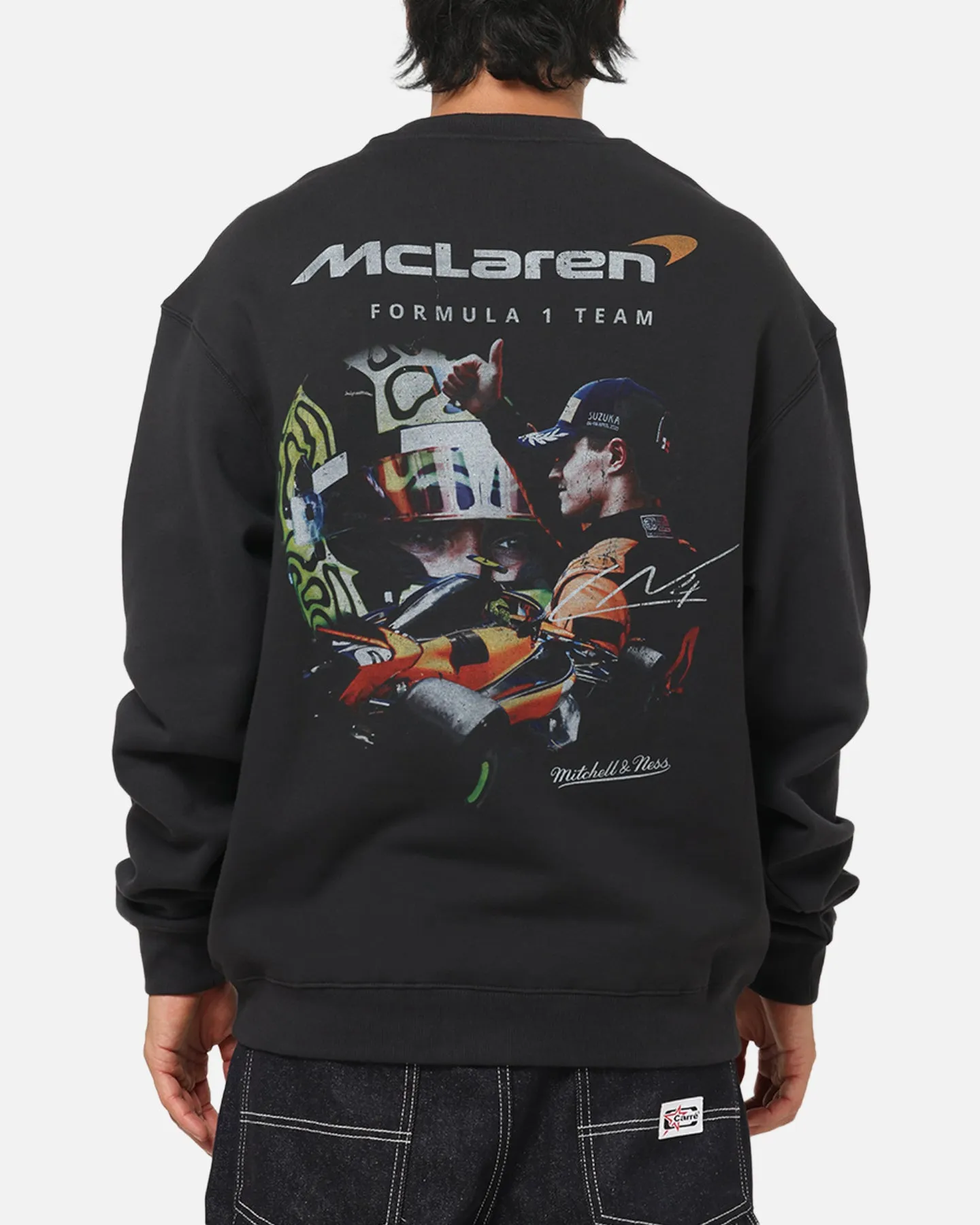 Mitchell & Ness X Mclaren Lando Norris Signature Crewneck Washed Black sold by Culture Kings product image thumbnail 2