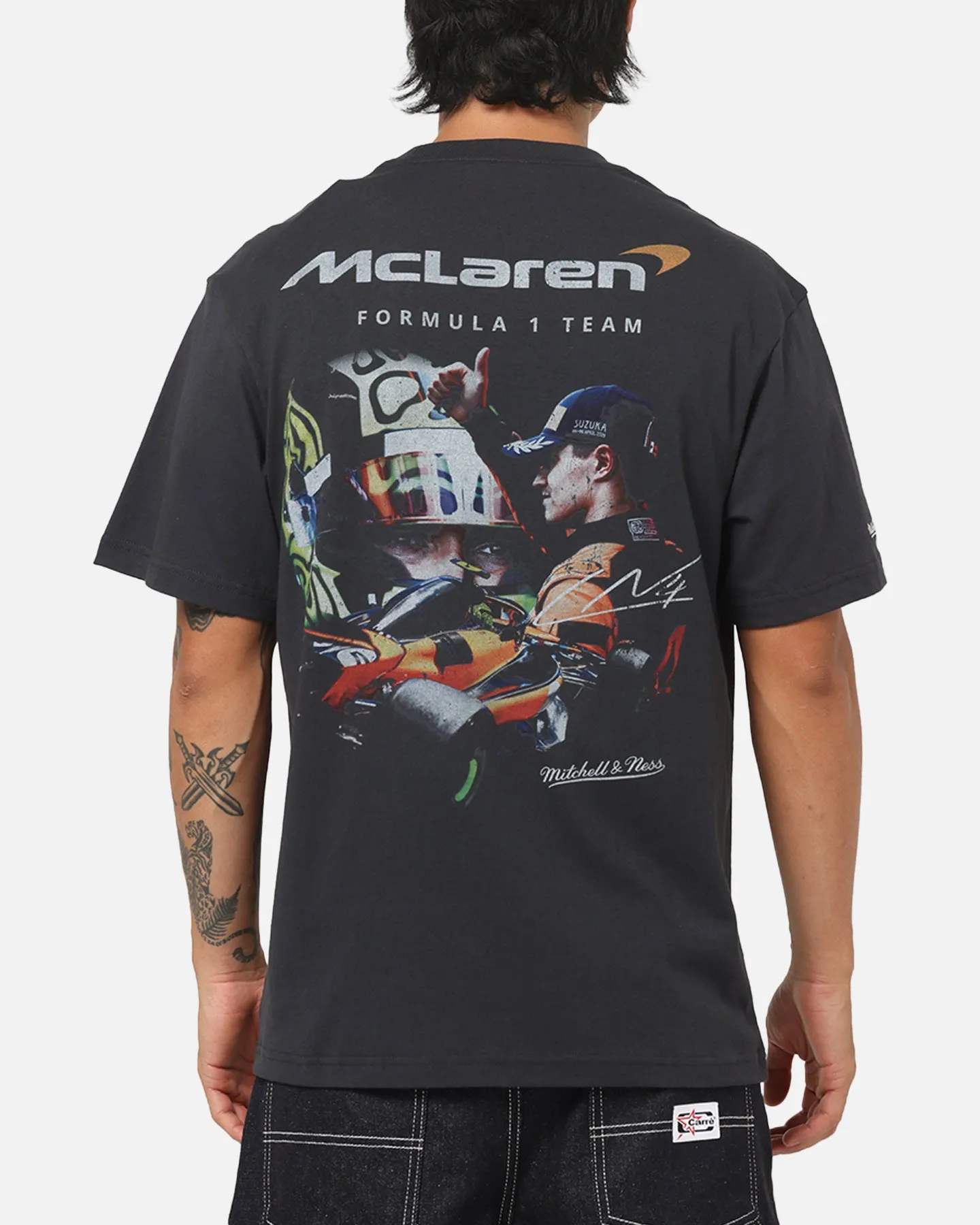 Mitchell & Ness X Mclaren Lando Norris Signature T-Shirt Washed Black sold by Culture Kings product image thumbnail 2