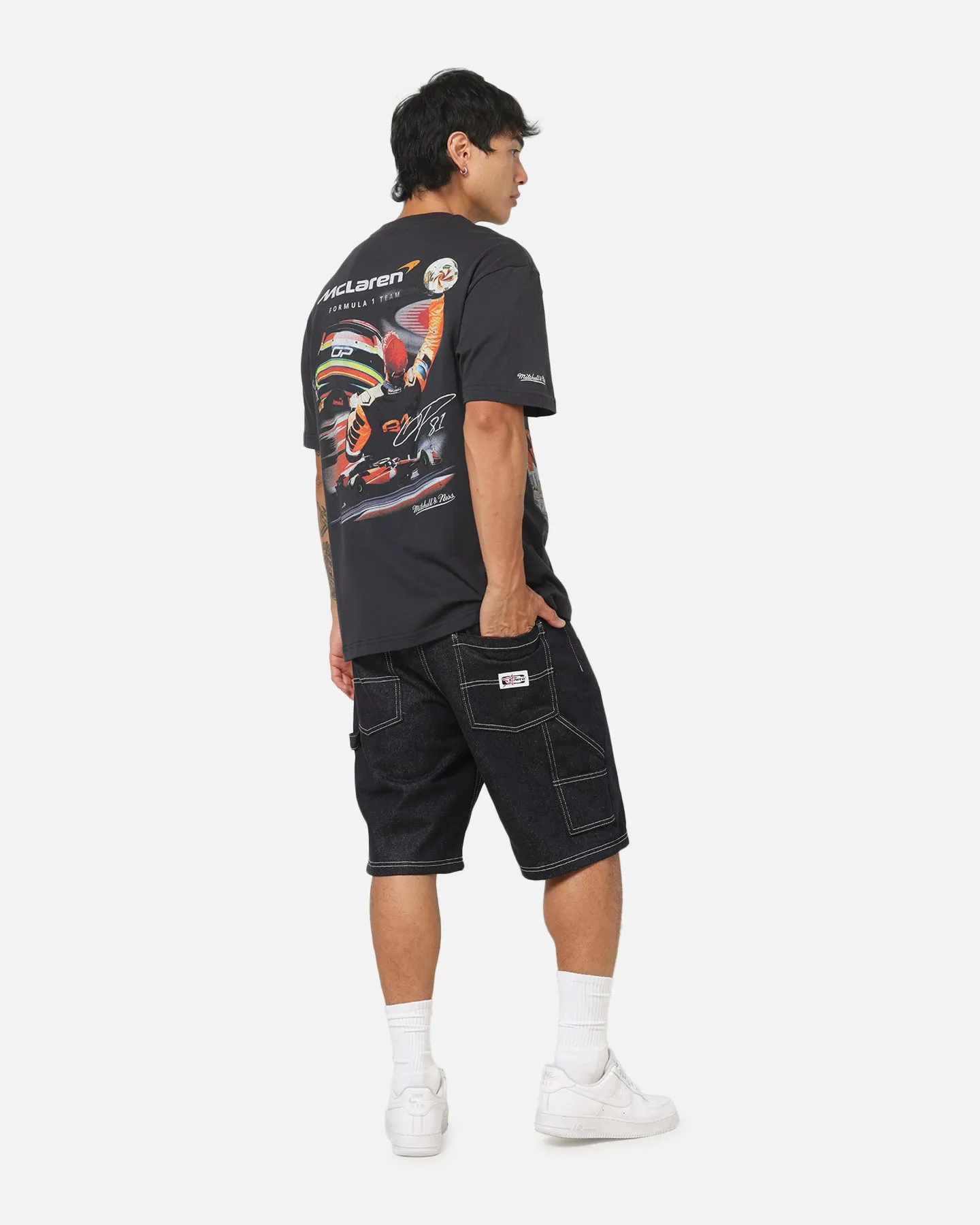 Mitchell & Ness X Mclaren Oscar Piastri Signature T-Shirt Washed Black sold by Culture Kings product image thumbnail 4