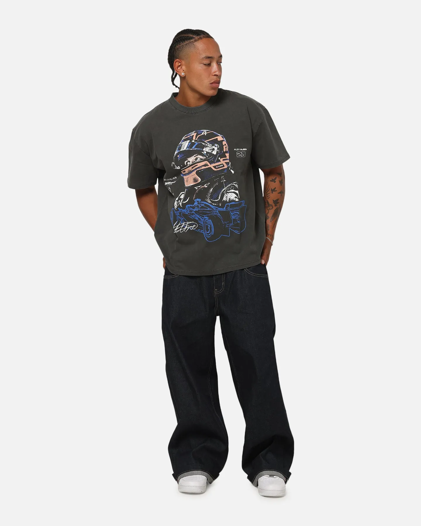 Culture Kings X Atlassian Williams F1 Team Alex Albon Heavy T-Shirt Black Acidwash sold by Culture Kings product image thumbnail 3