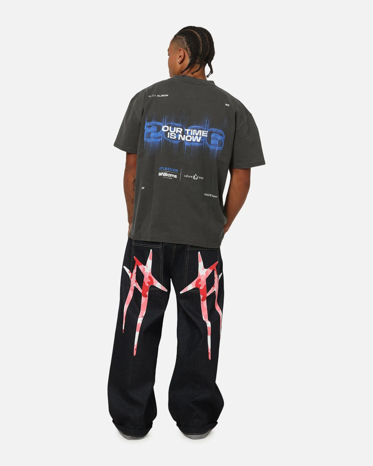 Culture Kings X Atlassian Williams F1 Team Alex Albon Heavy T-Shirt Black Acidwash sold by Culture Kings product image thumbnail 4