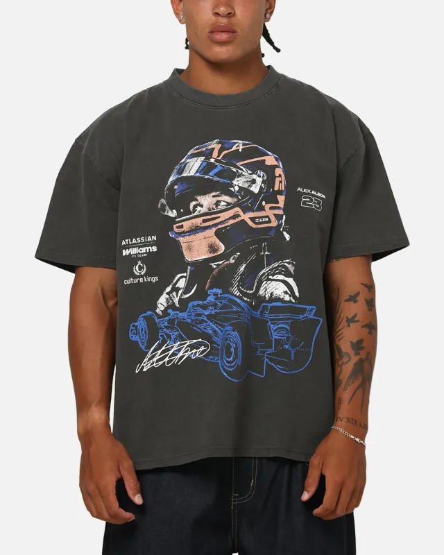 Culture Kings X Atlassian Williams F1 Team Alex Albon Heavy T-Shirt Black Acidwash made by Culture Kings