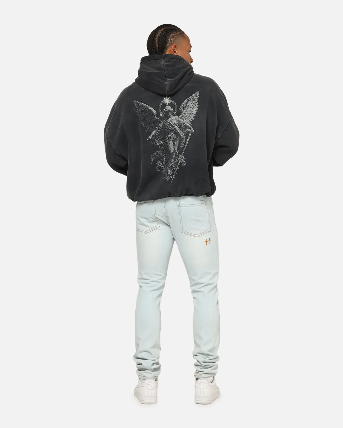 Saint Morta Celestial Boxy Hoodie Black Wash sold by Culture Kings product image thumbnail 4