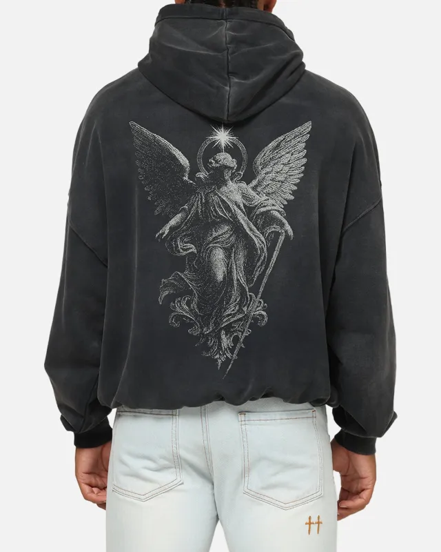 Saint Morta Celestial Boxy Hoodie Black Wash sold by Culture Kings