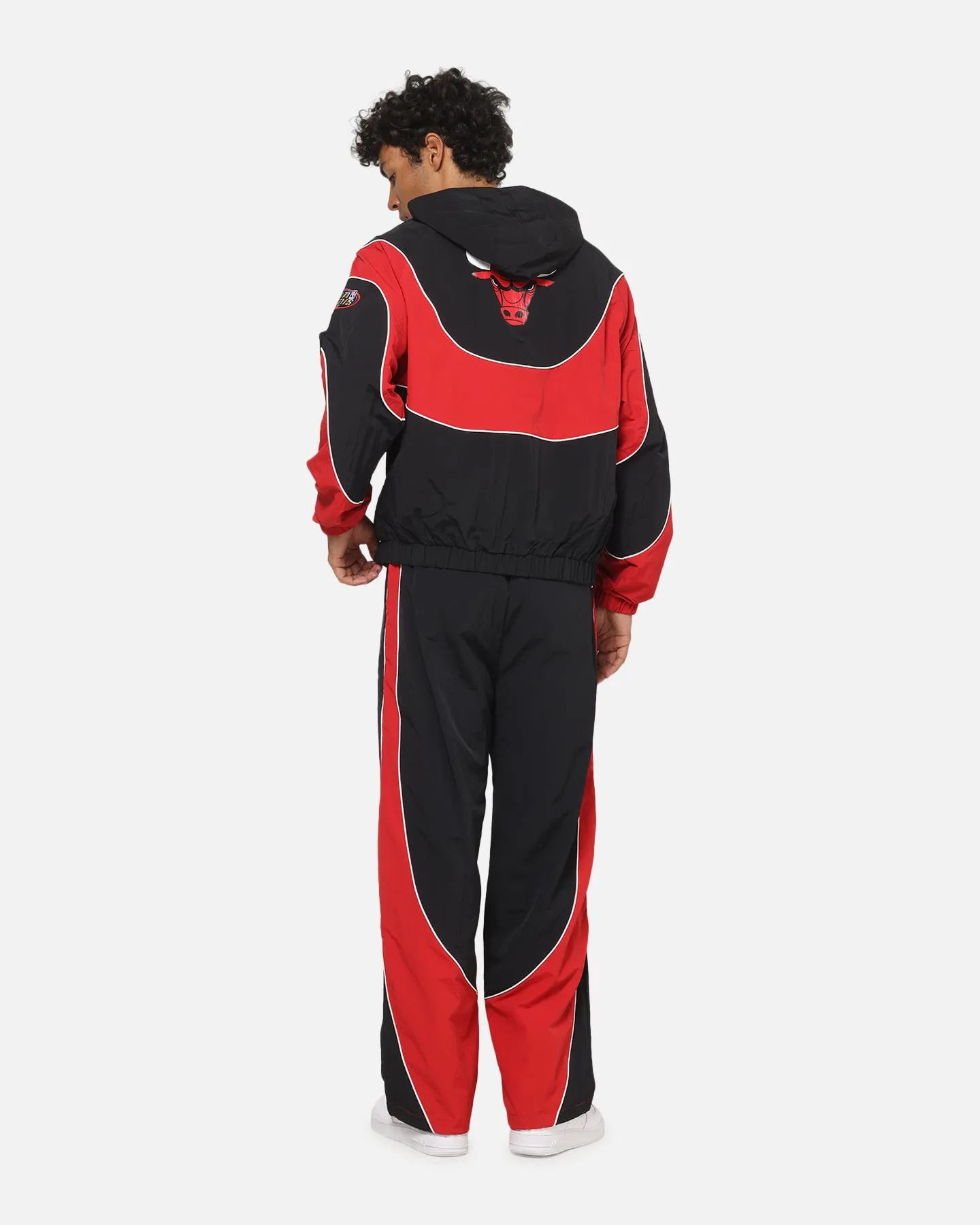 Mitchell & Ness Chicago Bulls Nylon Tracksuit Jacket Black/Red sold by Culture Kings product image thumbnail 4