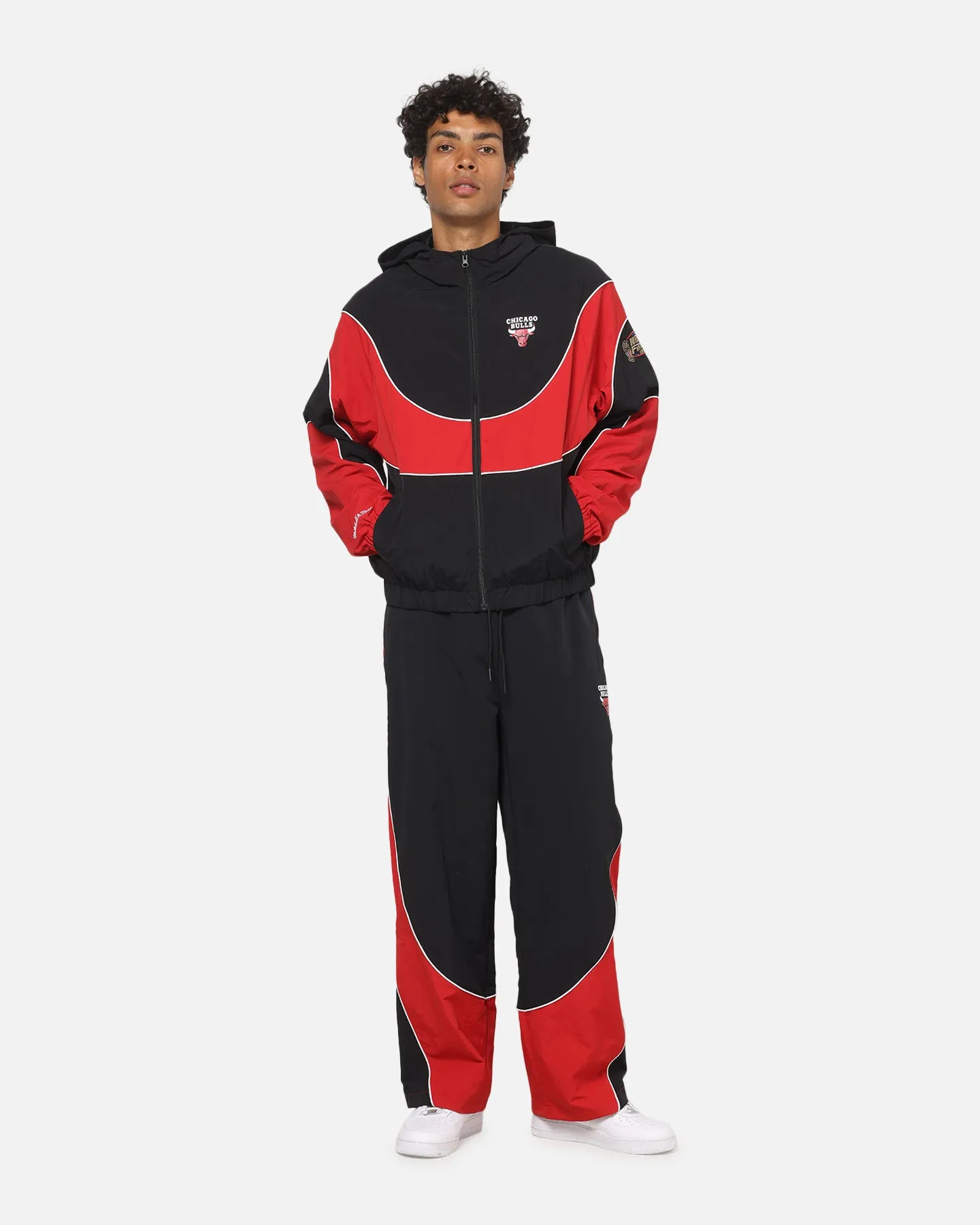 Mitchell & Ness Chicago Bulls Nylon Tracksuit Jacket Black/Red sold by Culture Kings product image thumbnail 3