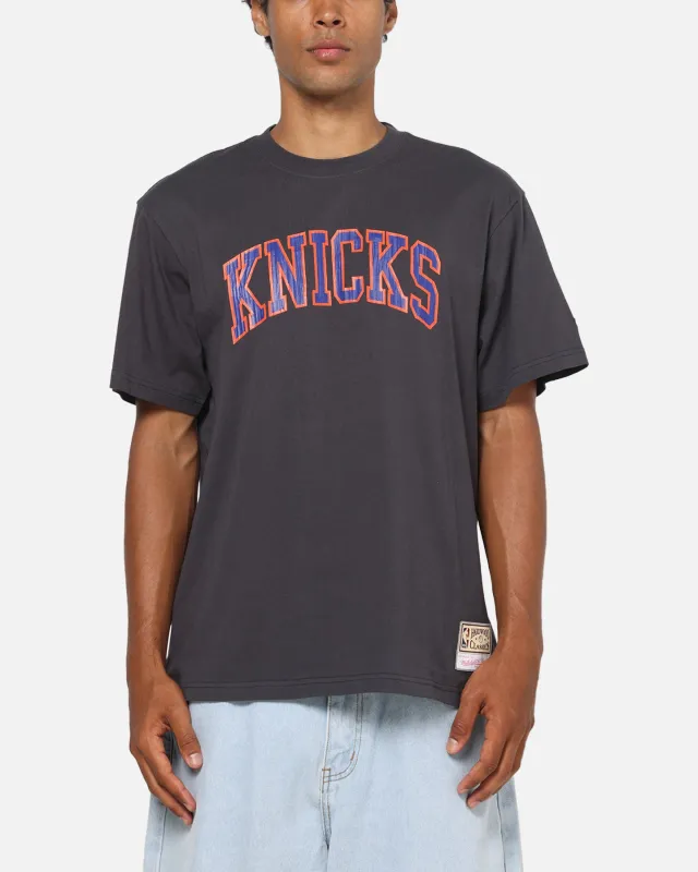Mitchell & Ness New York Knicks Arch T-Shirt Washed Black sold by Culture Kings