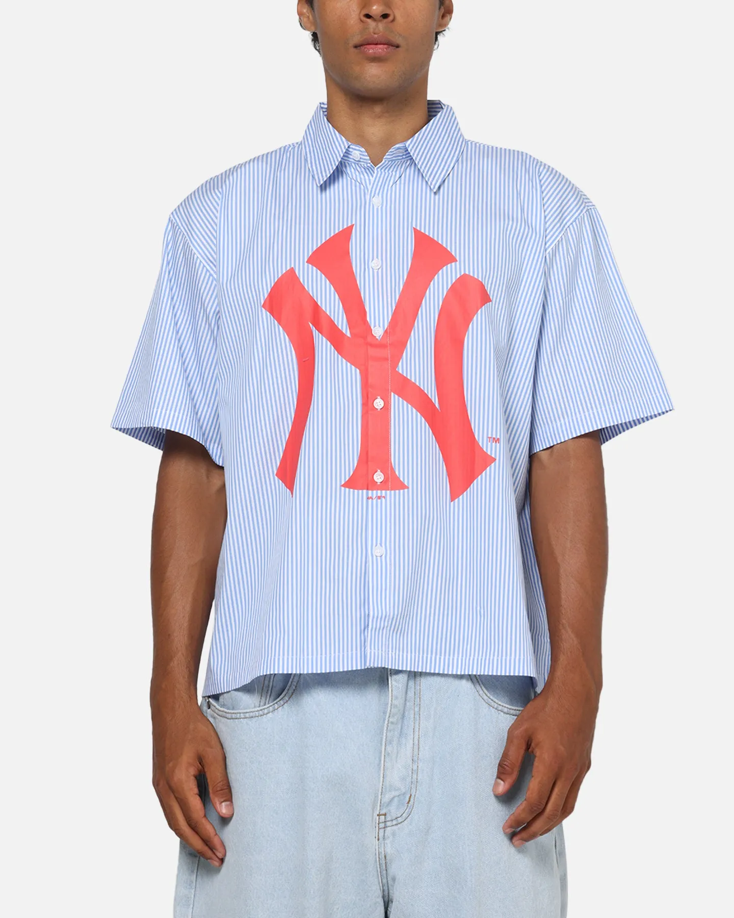 Majestic Athletic New York Yankees Graphic Boxy Shirt White/Blue sold by Culture Kings
