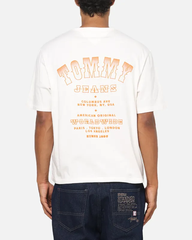 Tommy Jeans Arch Western Backprint T-Shirt Ancient White sold by Culture Kings