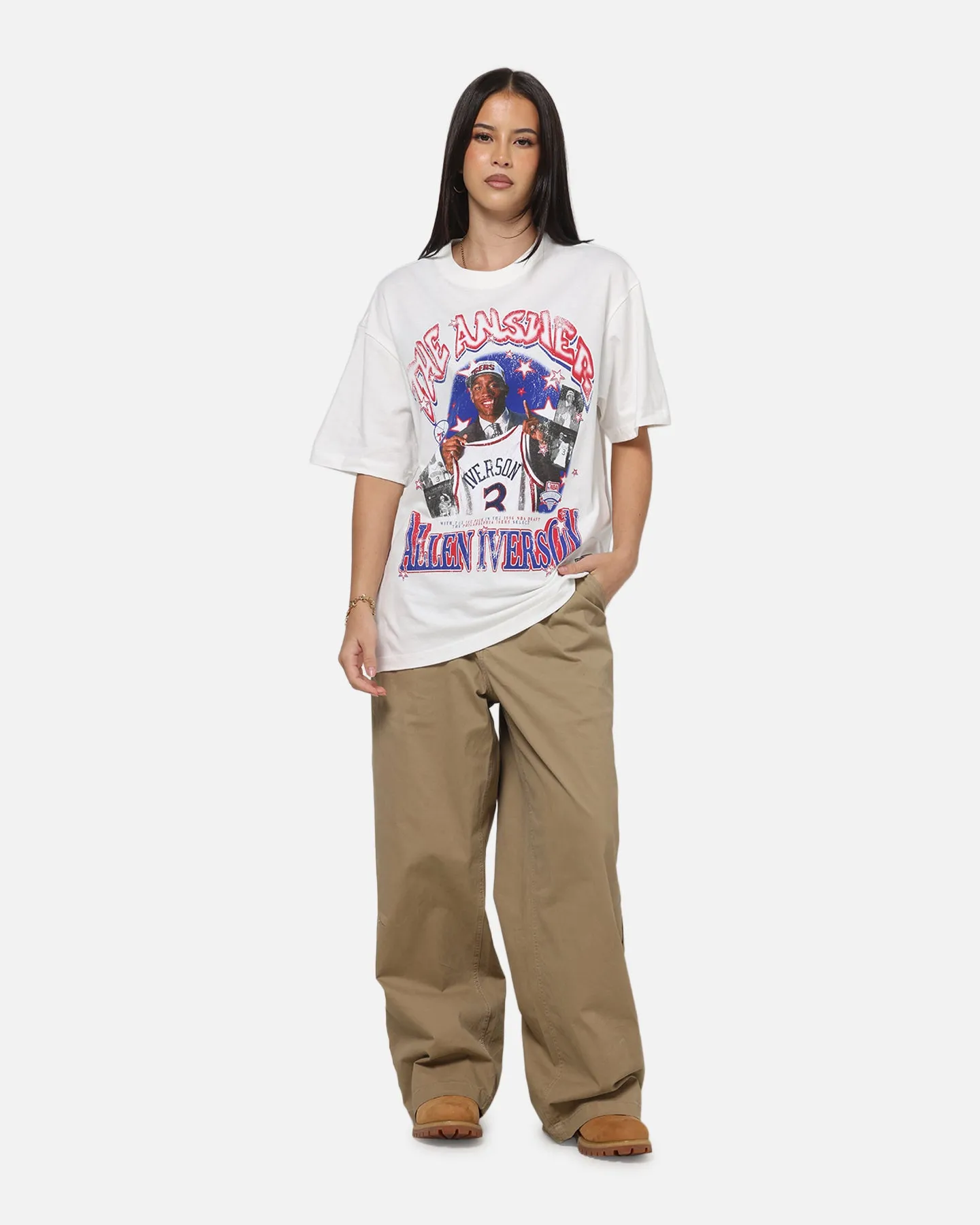 Mitchell & Ness Allen Iverson Star Burster T-Shirt Vintage White sold by Culture Kings product image thumbnail 2