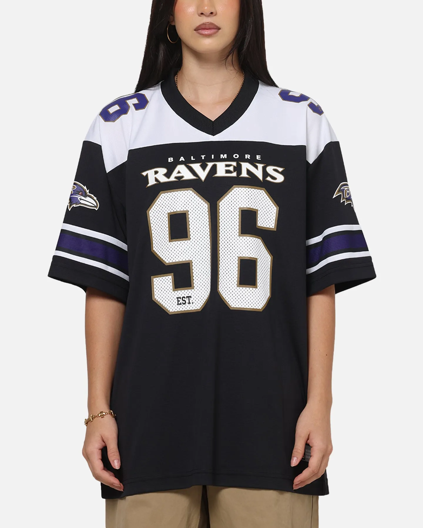Majestic Athletic Baltimore Ravens Glenver Mesh Oversized T-Shirt Black sold by Culture Kings