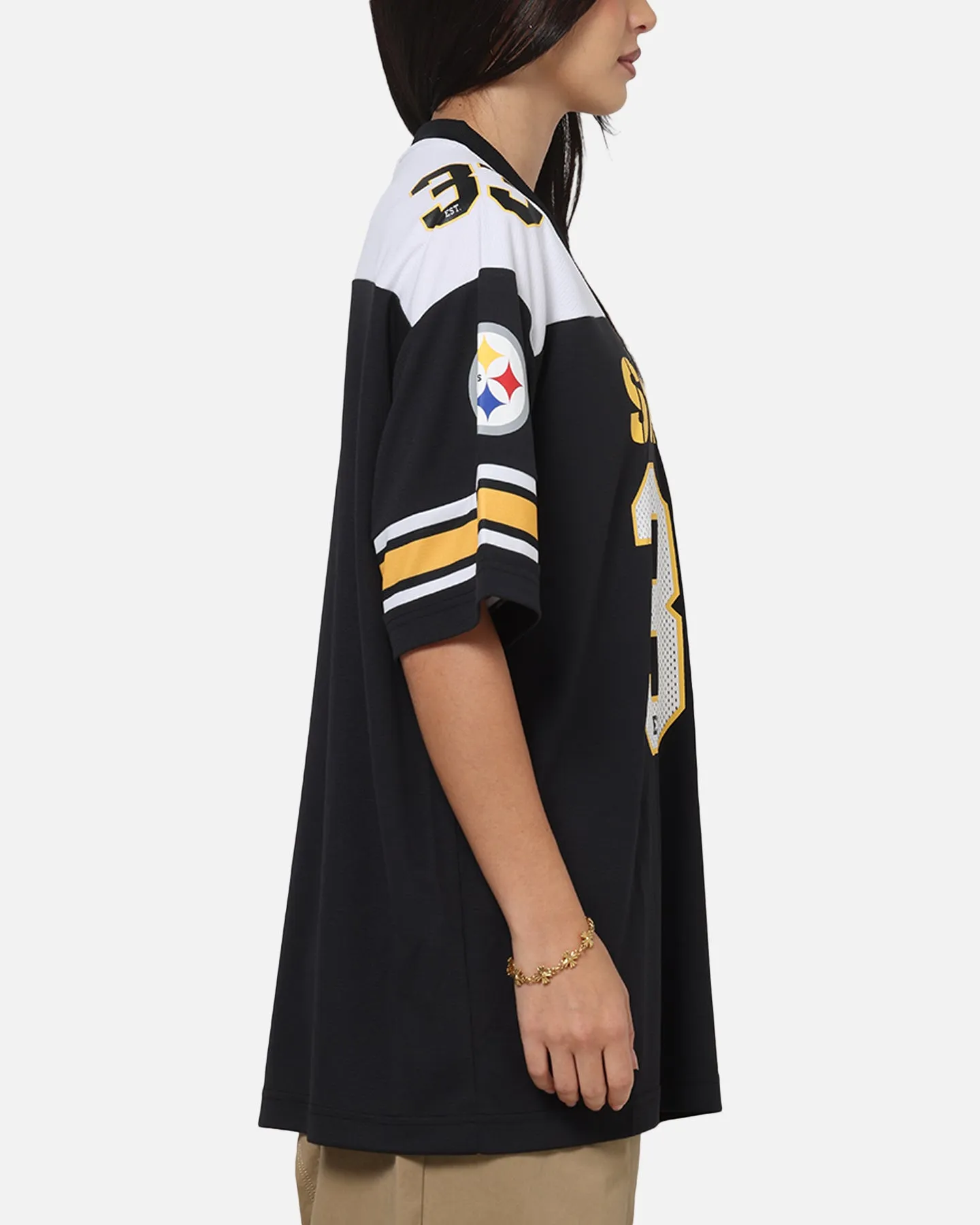 Majestic Athletic Pittsburgh Steelers Glenver Mesh Oversized T-Shirt Black sold by Culture Kings product image thumbnail 4
