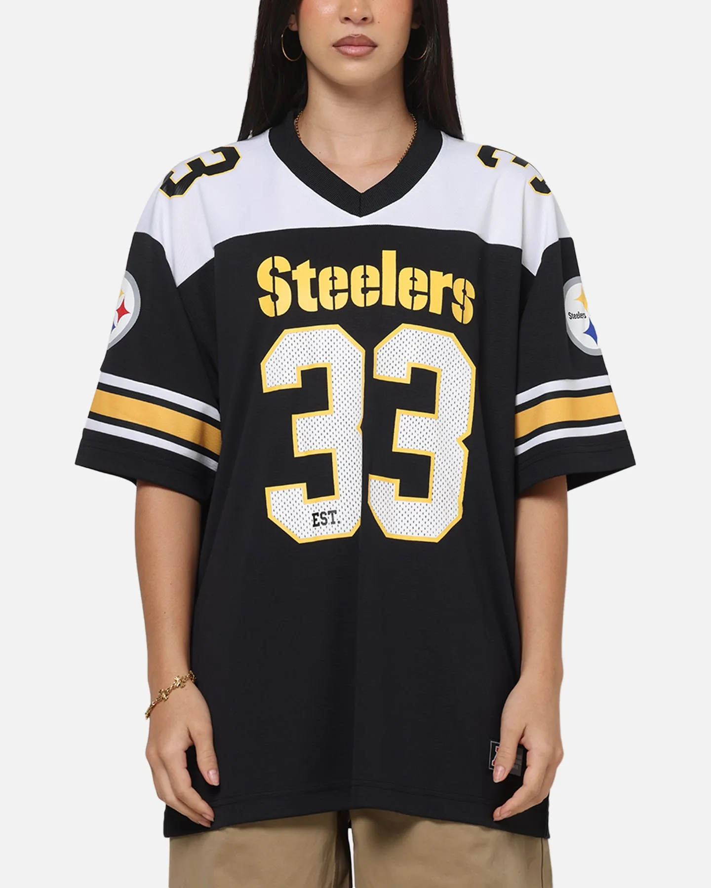 Majestic Athletic Pittsburgh Steelers Glenver Mesh Oversized T-Shirt Black sold by Culture Kings