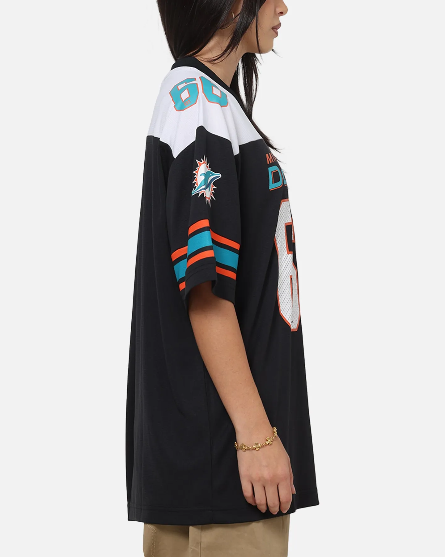 Majestic Athletic Miami Dolphins Glenver Mesh Oversized T-Shirt Black sold by Culture Kings product image thumbnail 4