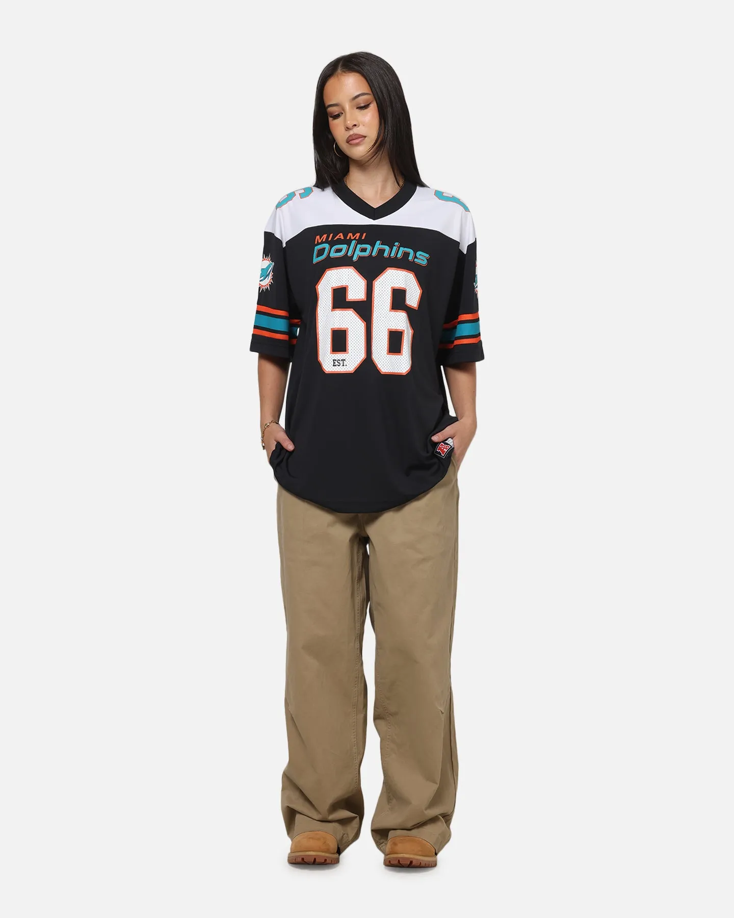 Majestic Athletic Miami Dolphins Glenver Mesh Oversized T-Shirt Black sold by Culture Kings product image thumbnail 2