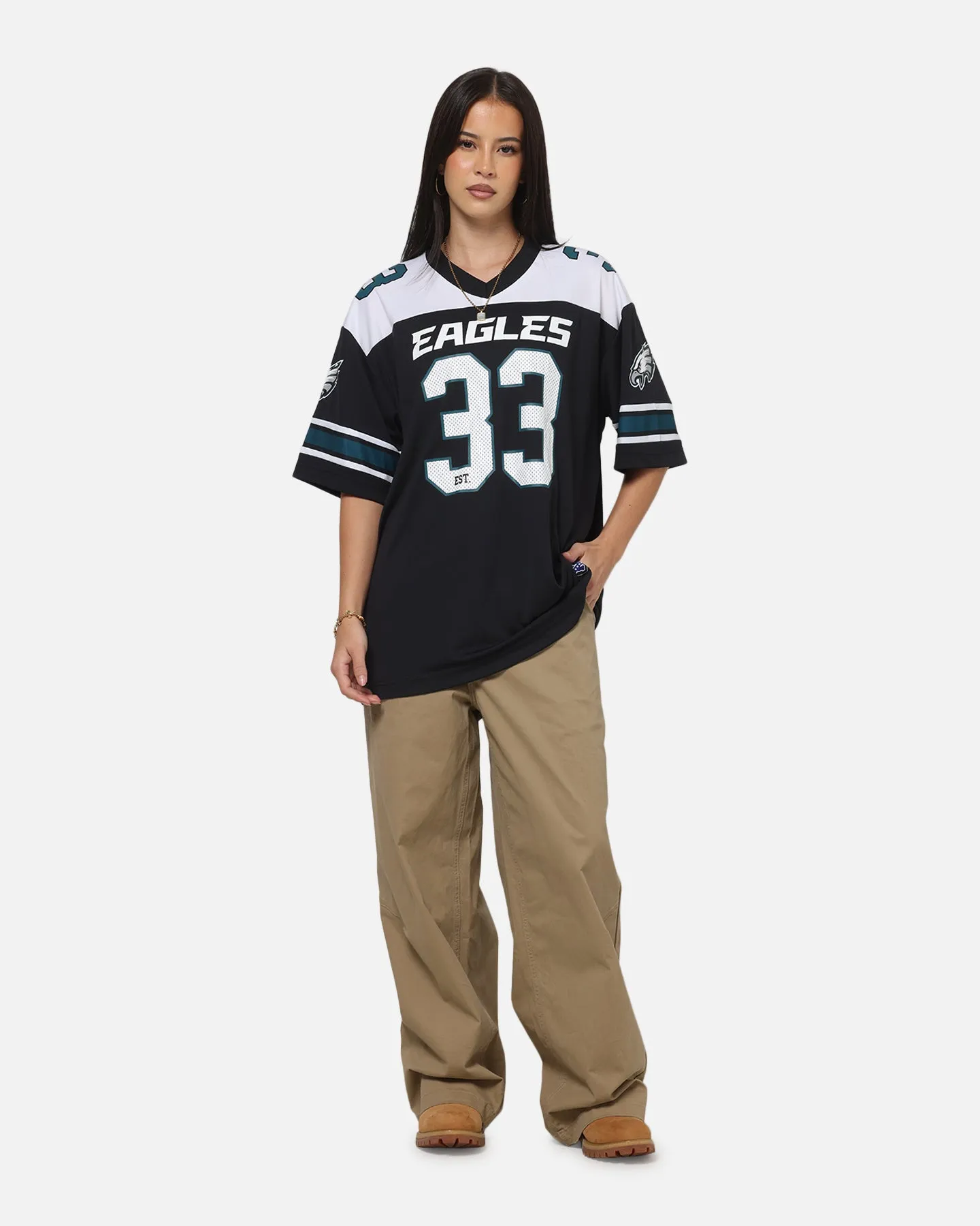 Majestic Athletic Philadelphia Eagles Glenver Mesh Oversized T-Shirt Black sold by Culture Kings product image thumbnail 2