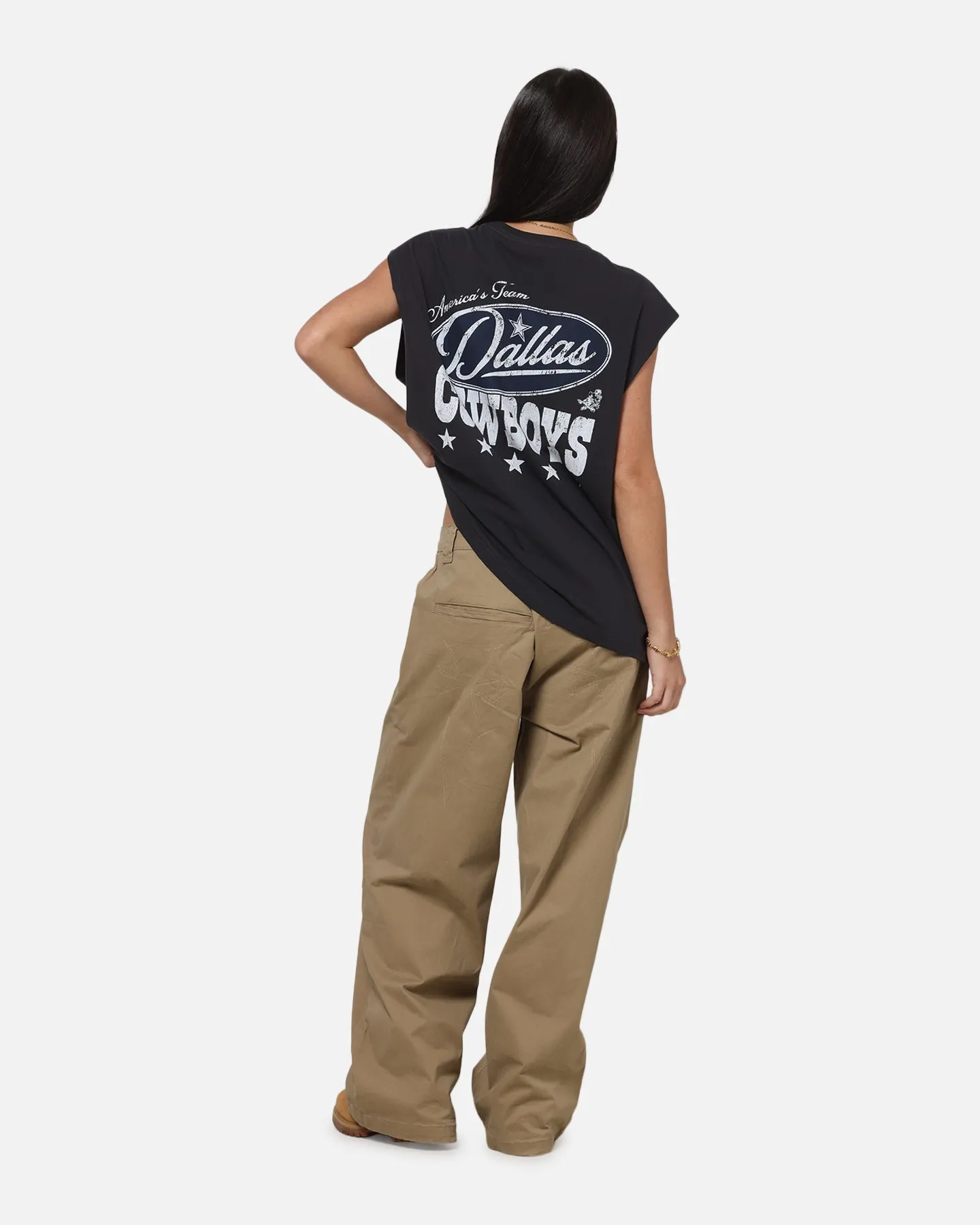 Mitchell & Ness Dallas Cowboys Americas Team Boxy Muscle T-Shirt Washed Black sold by Culture Kings product image thumbnail 3