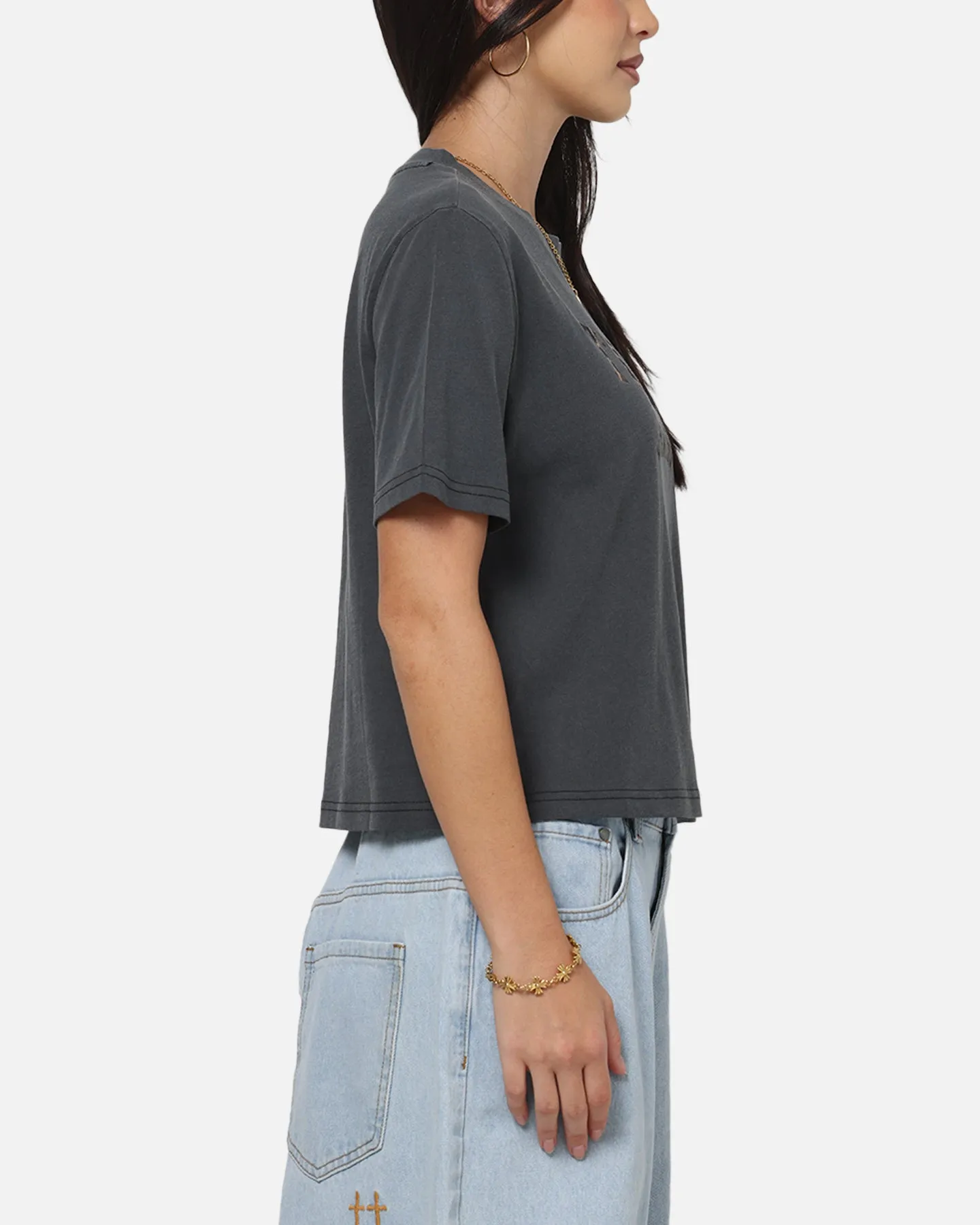 Tommy Jeans Women's TJW Boxy Leopard Varsity T-Shirt Black sold by Culture Kings product image thumbnail 4