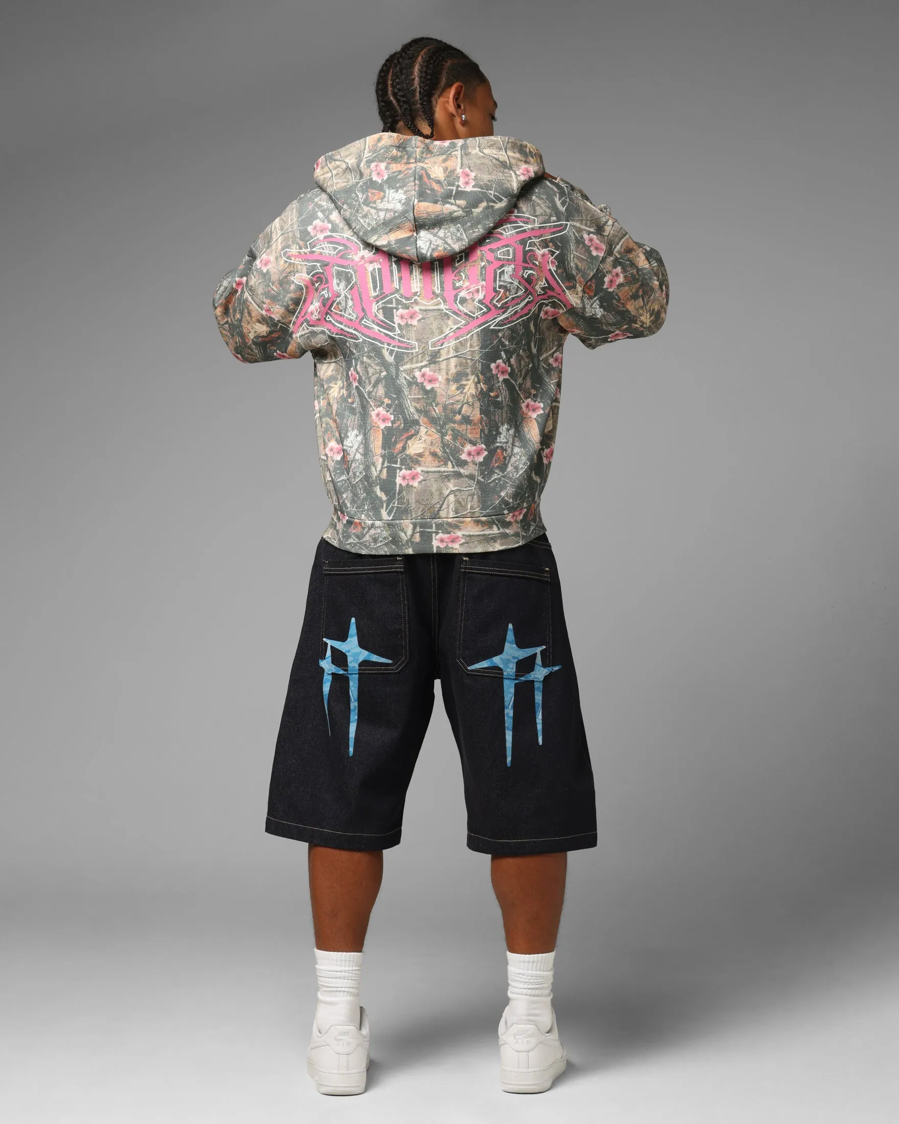 Loiter Waffle Zip Hoodie Pink Tree Camo sold by Culture Kings product image thumbnail 3