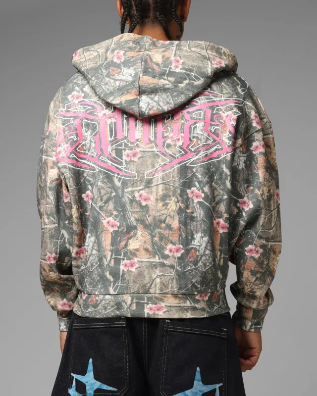 Loiter Waffle Zip Hoodie Pink Tree Camo made by Culture Kings