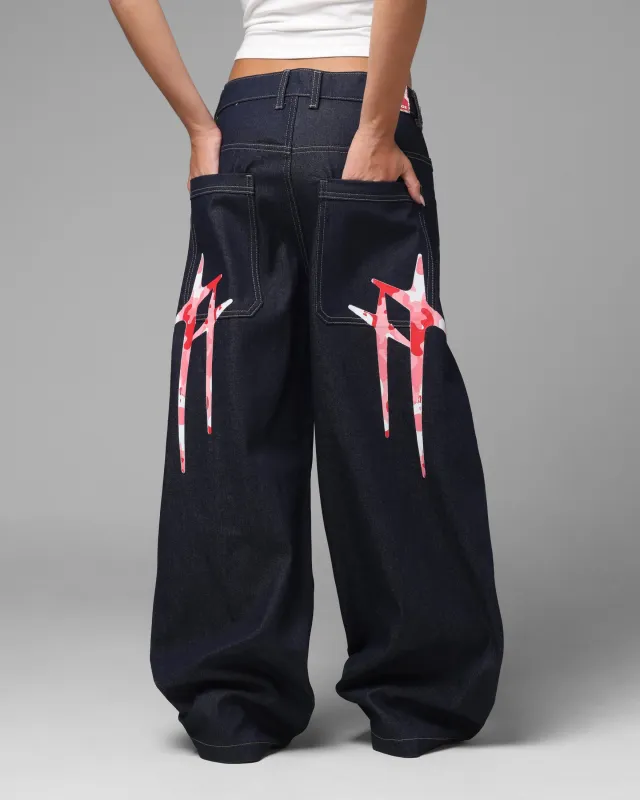 Loiter Star Born Jeans Indigo/Pink sold by Culture Kings