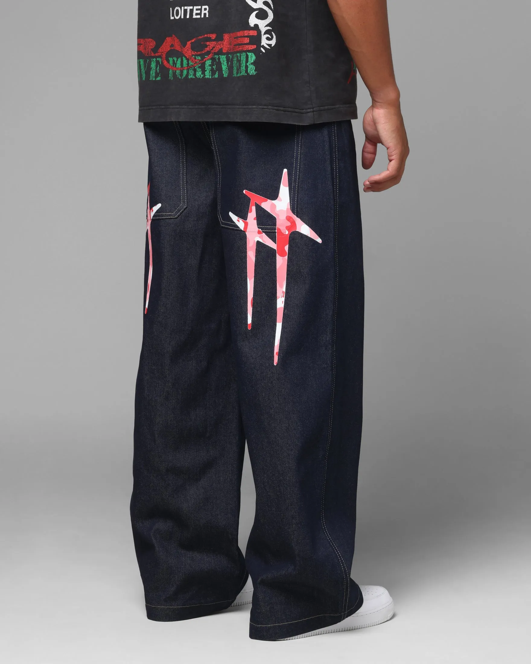 Loiter Star Born Jeans Indigo/Pink sold by Culture Kings