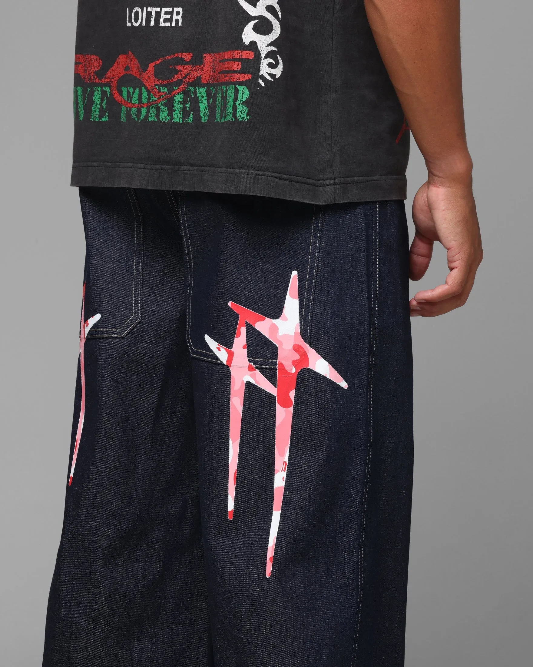 Loiter Star Born Jeans Indigo/Pink sold by Culture Kings product image thumbnail 5
