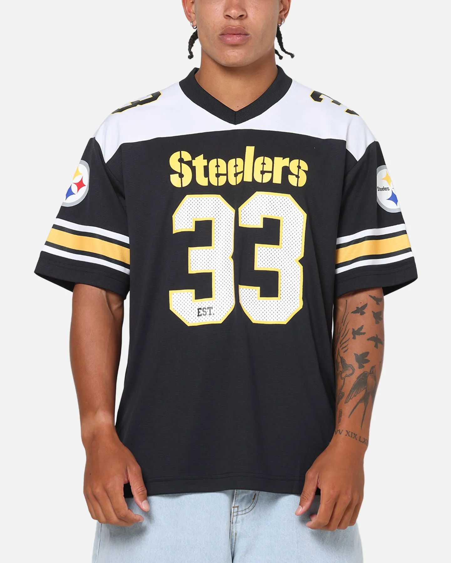 Majestic Athletic Pittsburgh Steelers Glenver Mesh Oversized T-Shirt Black sold by Culture Kings