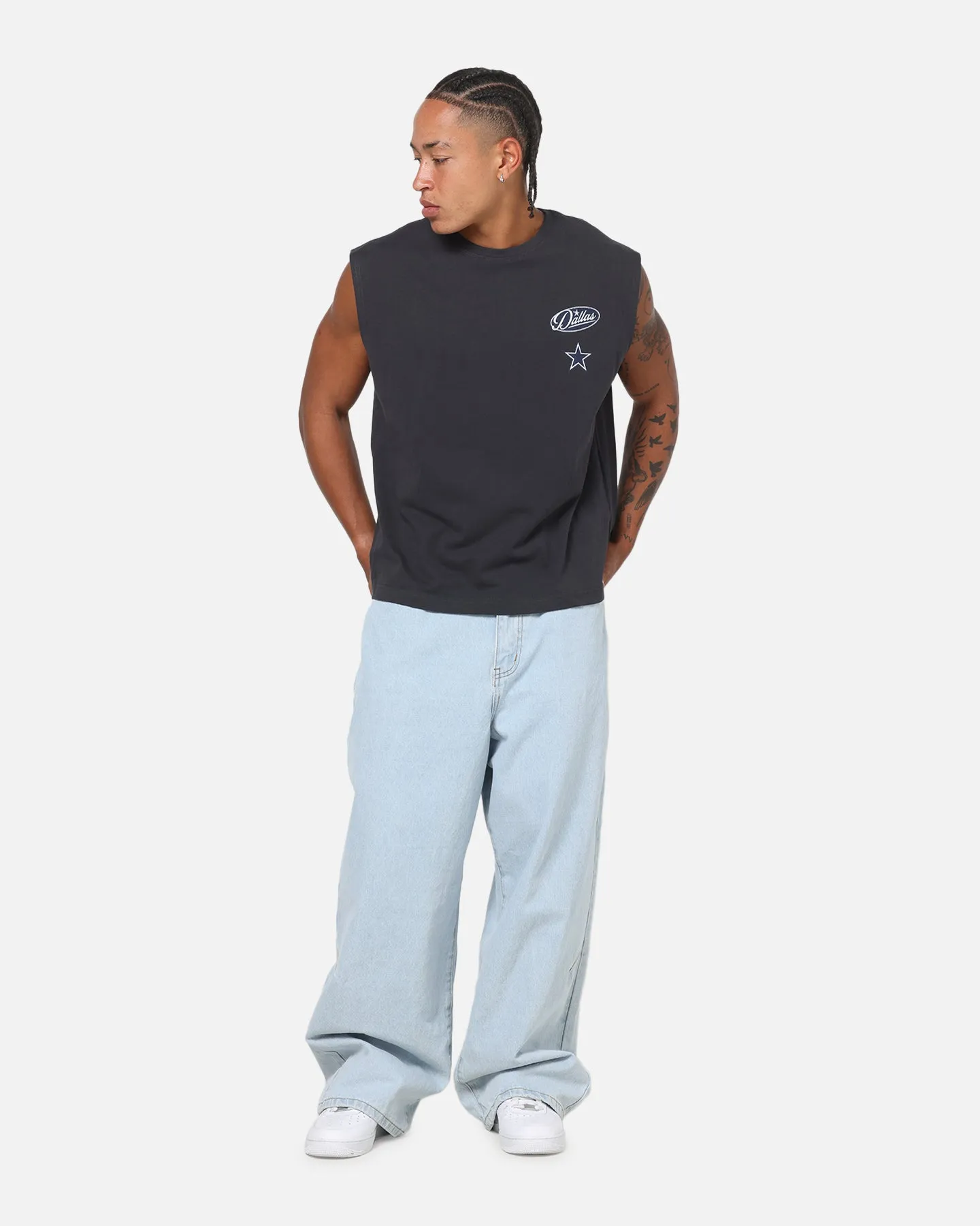 Mitchell & Ness Dallas Cowboys Americas Team Boxy Muscle T-Shirt Washed Black sold by Culture Kings product image thumbnail 4