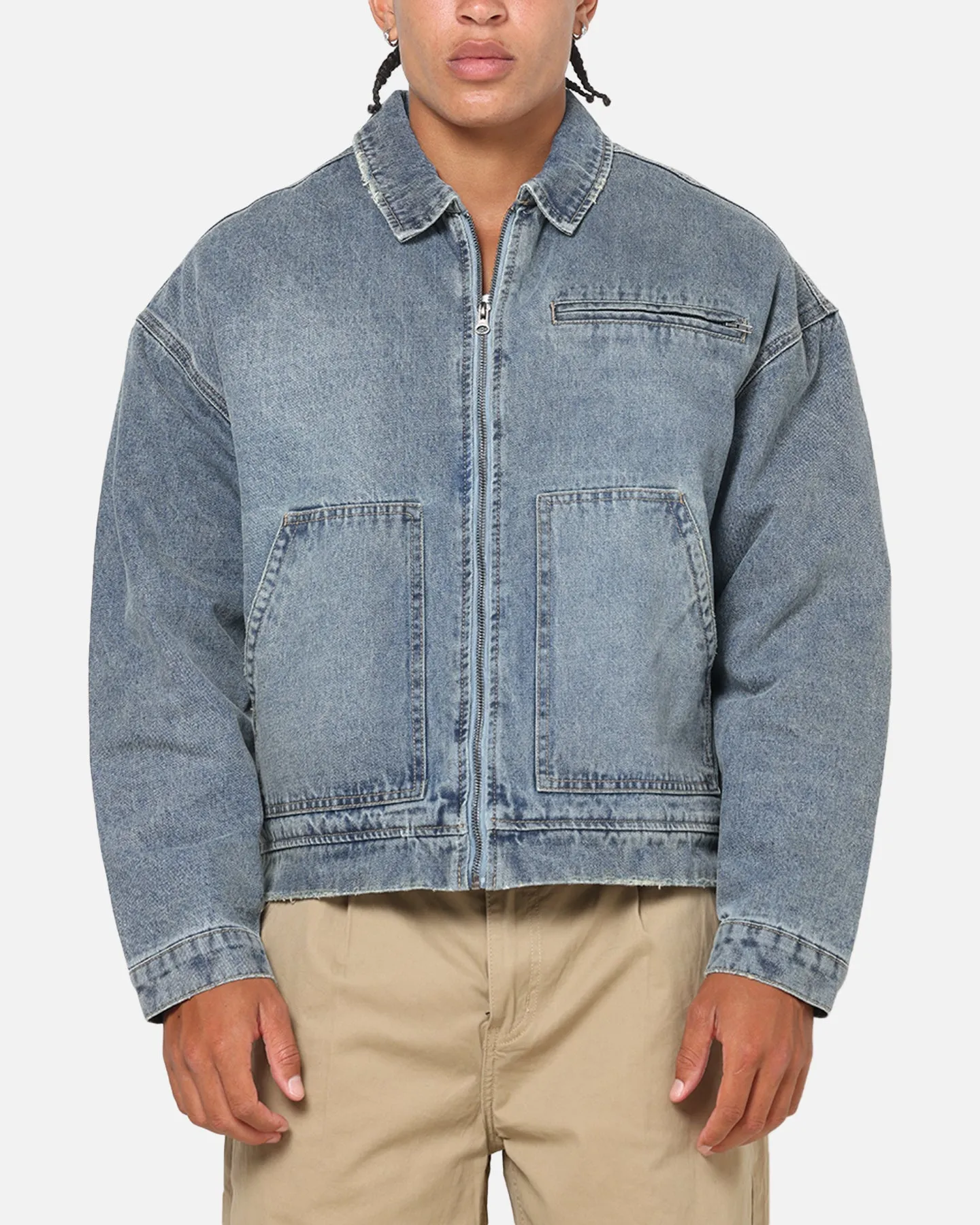 Saint Morta Halo Zip Jacket Dirty Denim sold by Culture Kings