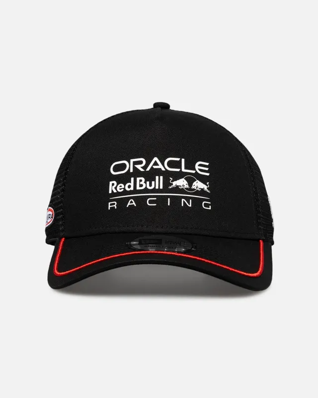New Era X Redbull Racing F1 Patch 9FORTY A-Frame Trucker Snapback Black sold by Culture Kings