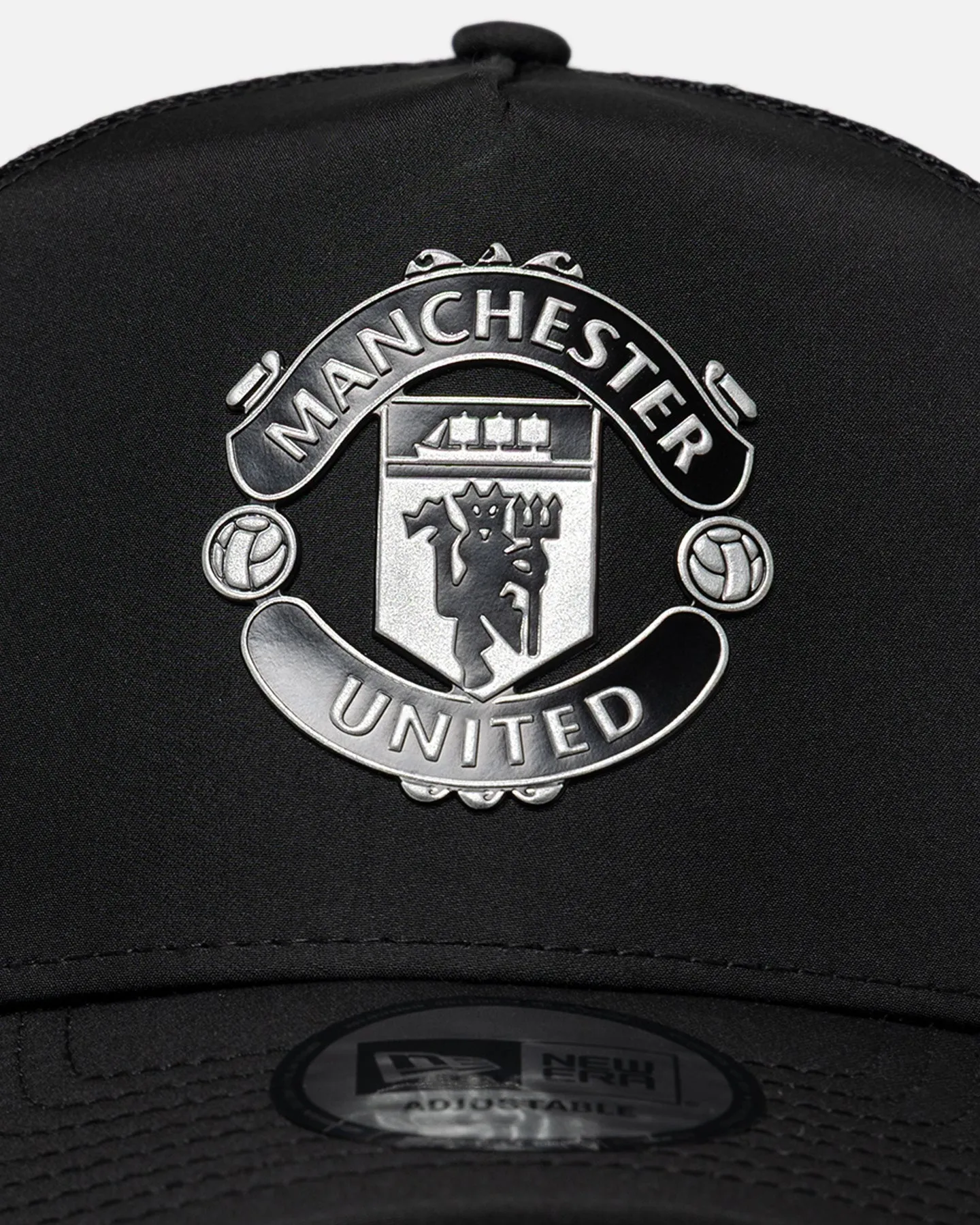 New Era Manchester United FC Reflective A-Frame Trucker Snapback Black sold by Culture Kings product image thumbnail 5
