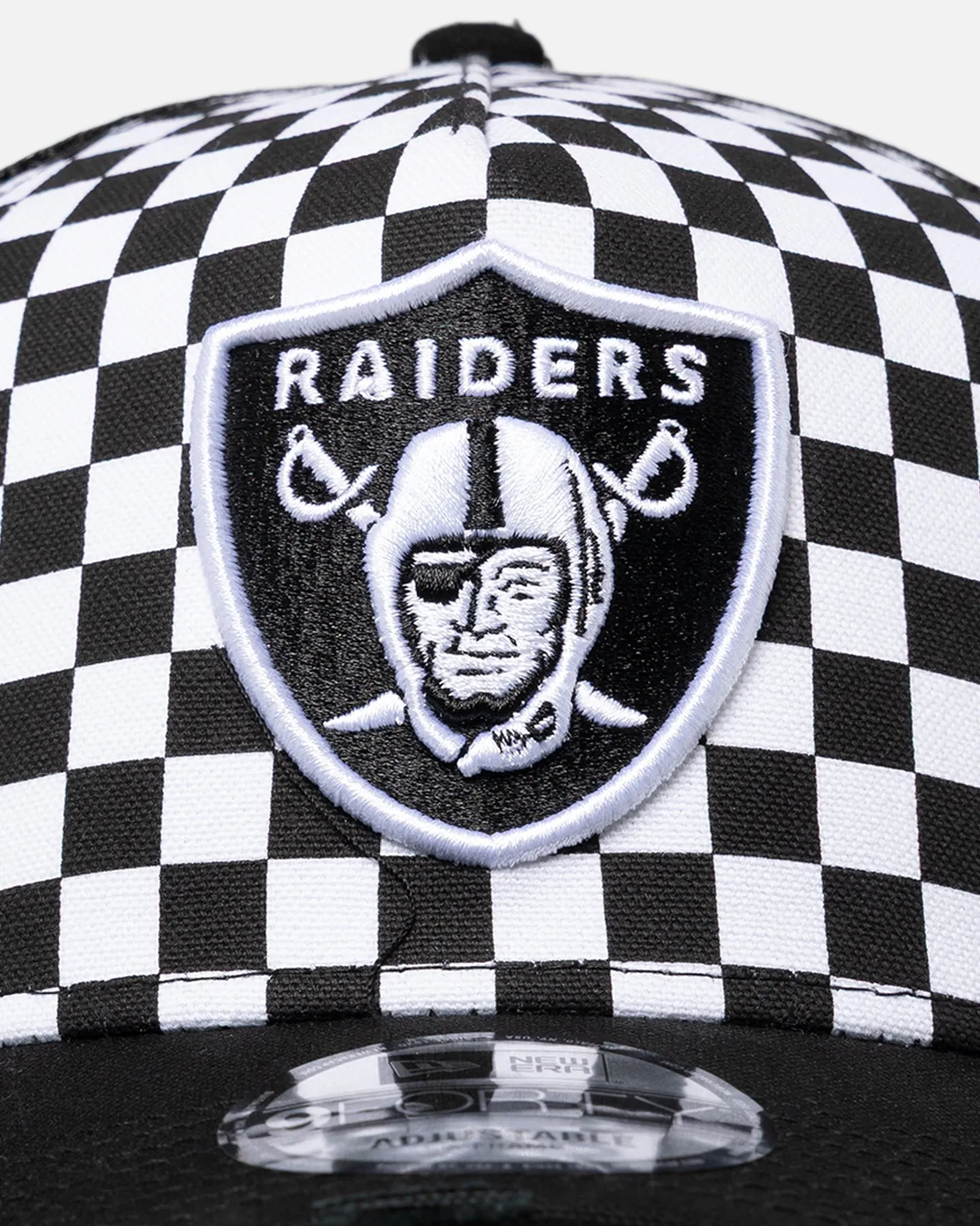 New Era Las Vegas Raiders 'Checker Trucker' 9FORTY A-Frame Trucker Snapback White sold by Culture Kings product image thumbnail 5