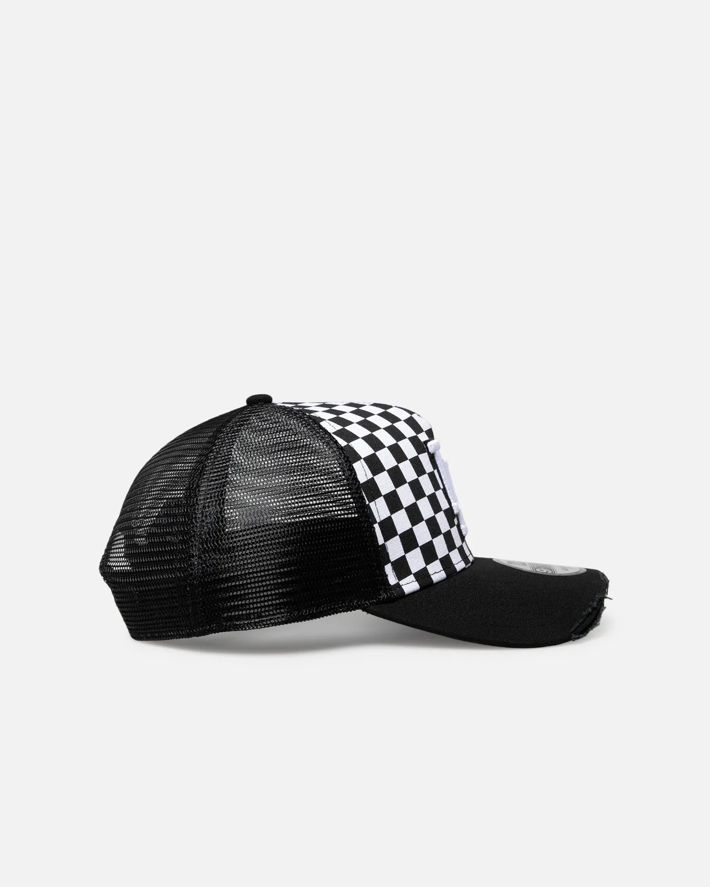 New Era Los Angeles Dodgers 'Checker Trucker' 9FORTY A-Frame Trucker Snapback White sold by Culture Kings product image thumbnail 3
