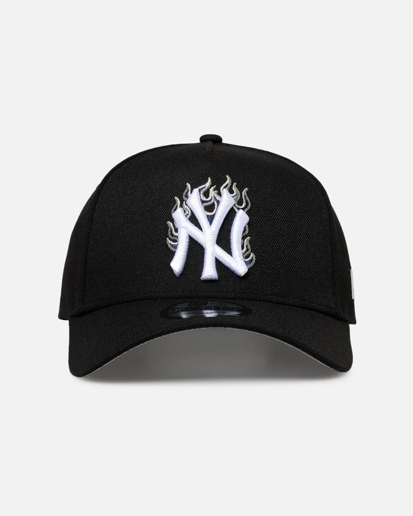 New Era New York Yankees 'Flame Logo' 9FORTY A-Frame Snapback Black sold by Culture Kings