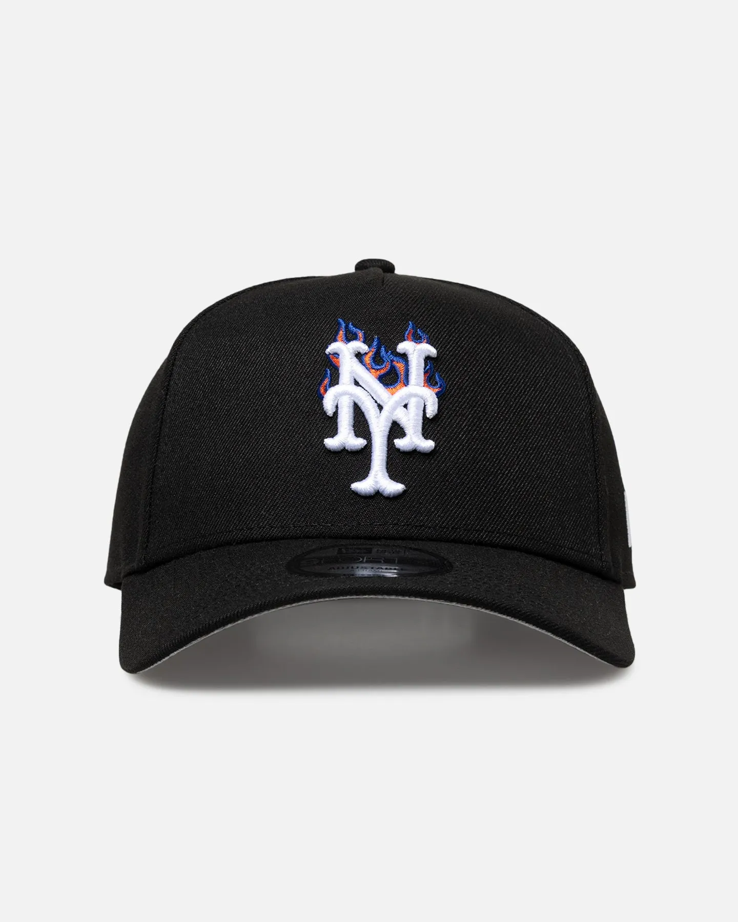 New Era New York Mets 'Flame Logo' 9FORTY A-Frame Snapback Black sold by Culture Kings