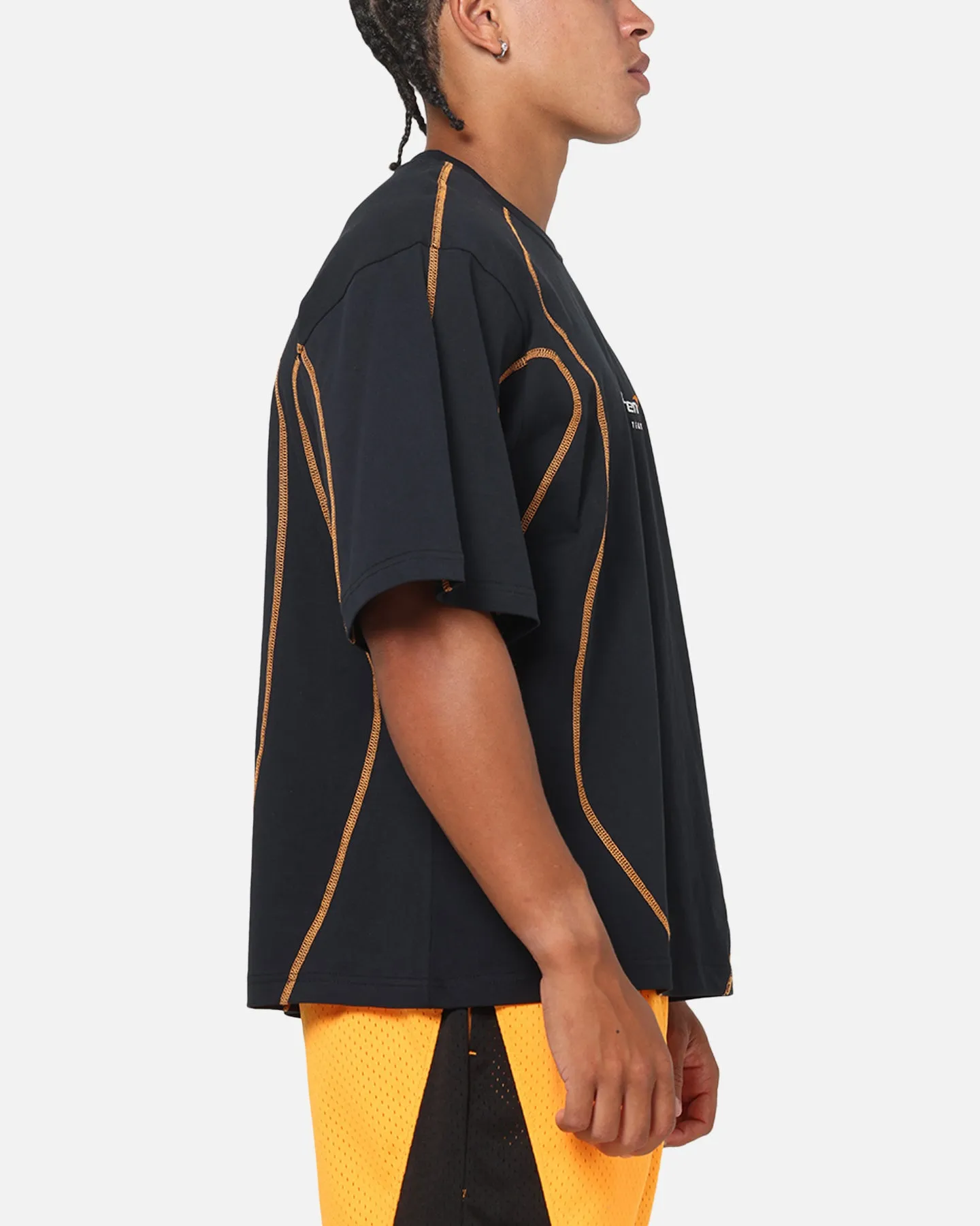 Mitchell & Ness X Mclaren Panel T-Shirt Black/Papaya sold by Culture Kings product image thumbnail 4